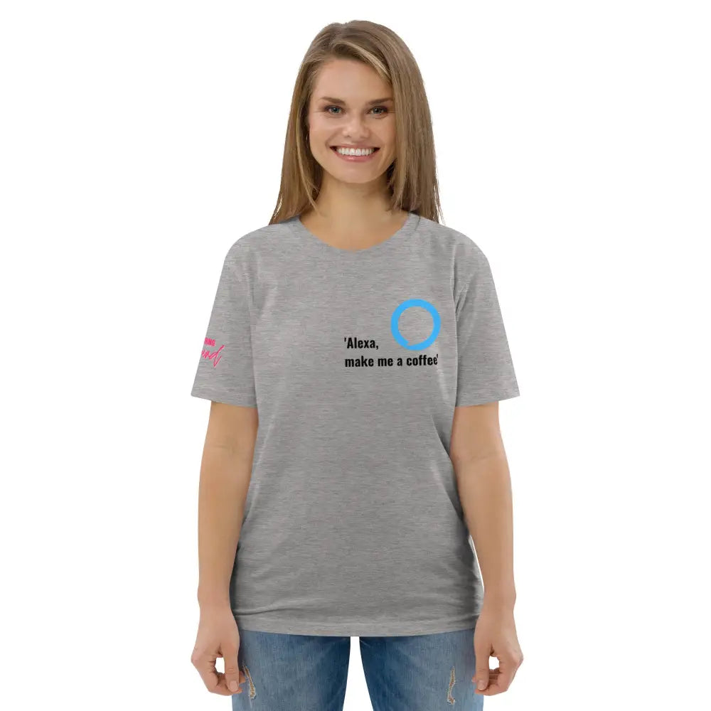 Alexa make me a coffee t-shirt - Heather Grey / S