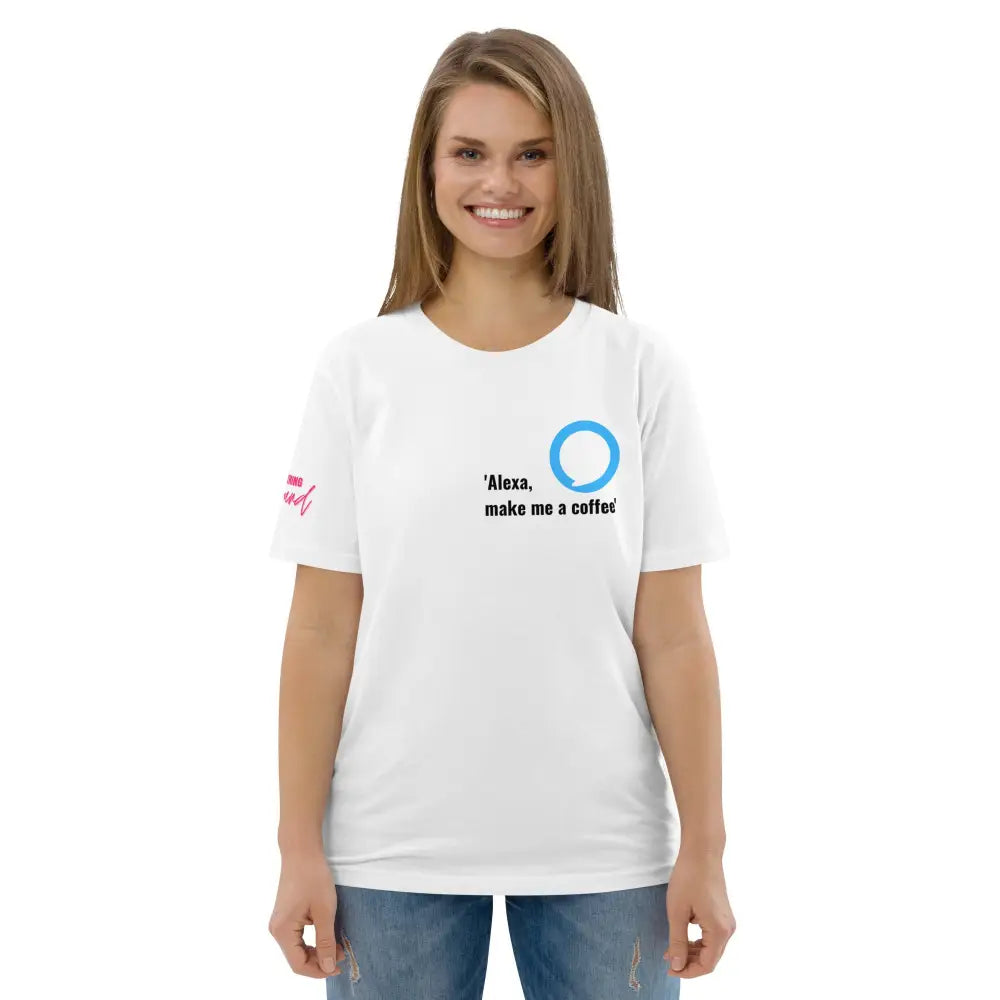 Alexa make me a coffee t-shirt - White / S