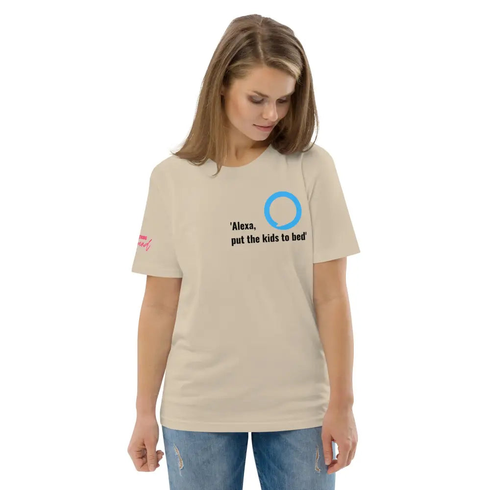 Alexa, put the kids to bed organic cotton t-shirt - Something Profound 