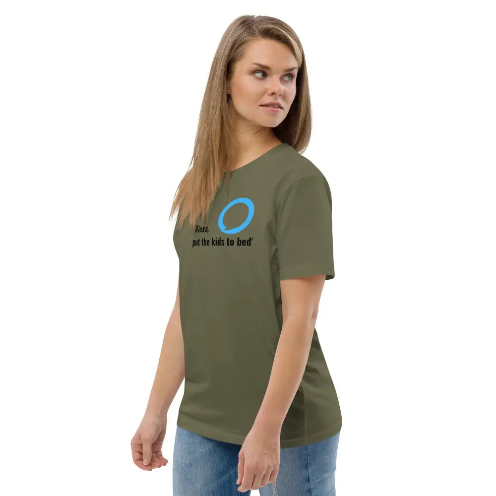 Alexa, put the kids to bed organic cotton t-shirt - Something Profound 