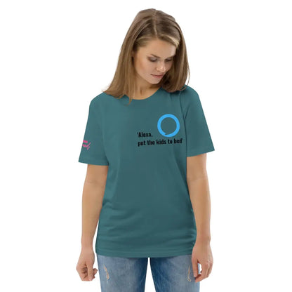 Alexa, put the kids to bed organic cotton t-shirt - Something Profound 