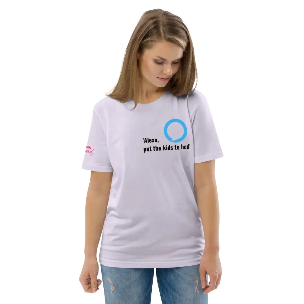 Alexa, put the kids to bed organic cotton t-shirt - Something Profound 