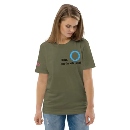 Alexa, put the kids to bed organic cotton t-shirt - Something Profound 