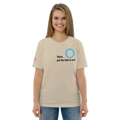 Alexa, put the kids to bed organic cotton t-shirt - Something Profound 