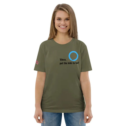 Alexa, put the kids to bed organic cotton t-shirt - Something Profound 