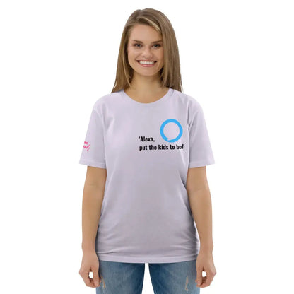 Alexa, put the kids to bed organic cotton t-shirt - Something Profound 