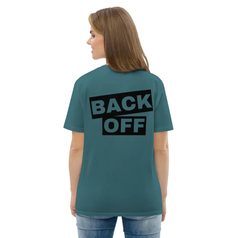 Back off original design organic cotton t-shirt - Something Profound 