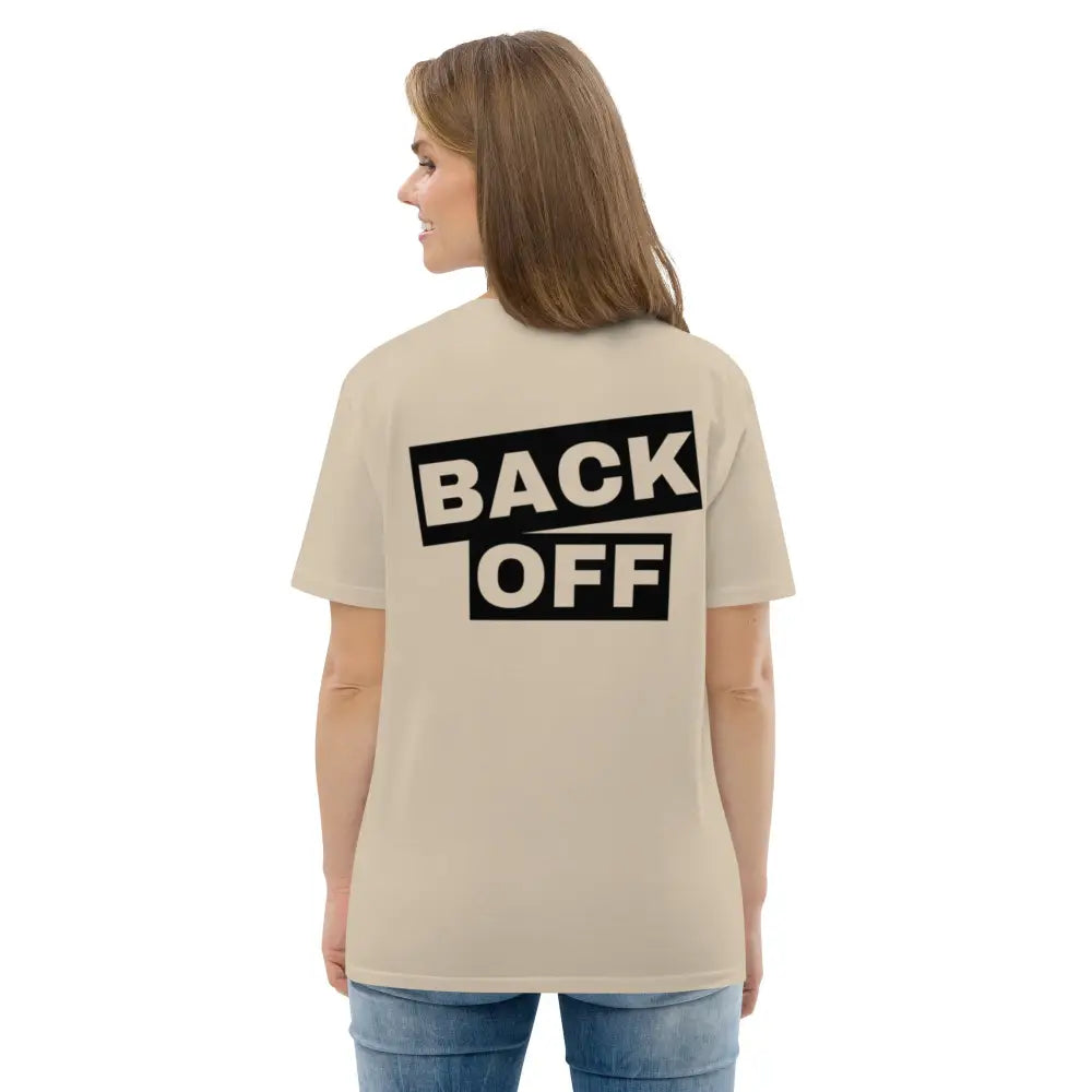 Back off original design organic cotton t-shirt - Something Profound 