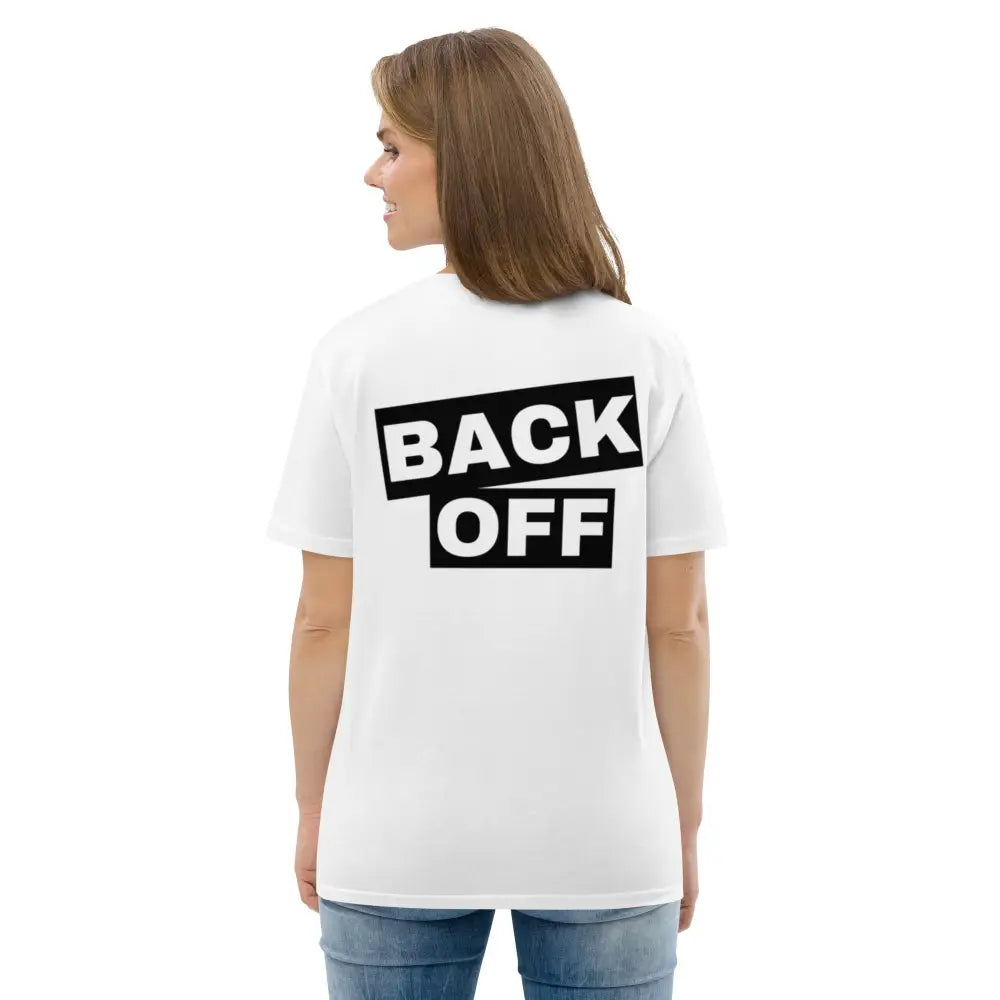 Back off original design organic cotton t-shirt - Something Profound 