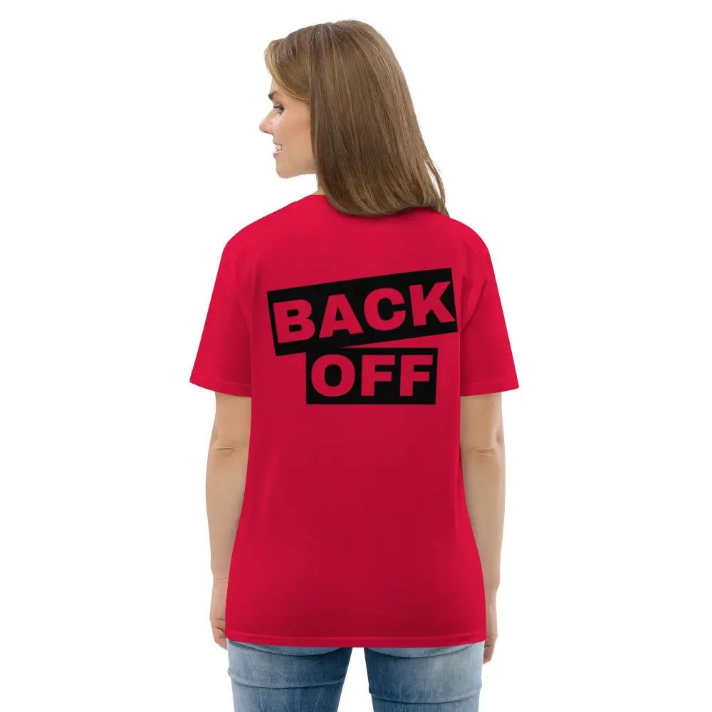 Back off original design organic cotton t-shirt - Something Profound 