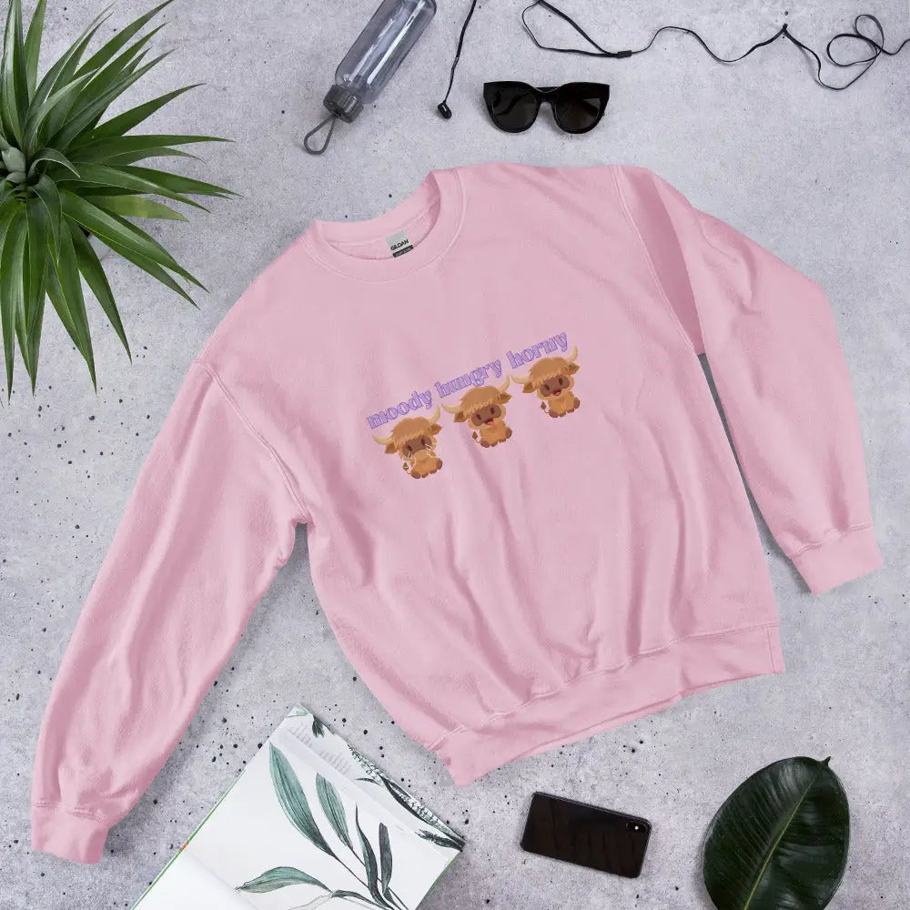 Highland Cow Jumper - Light Pink / S