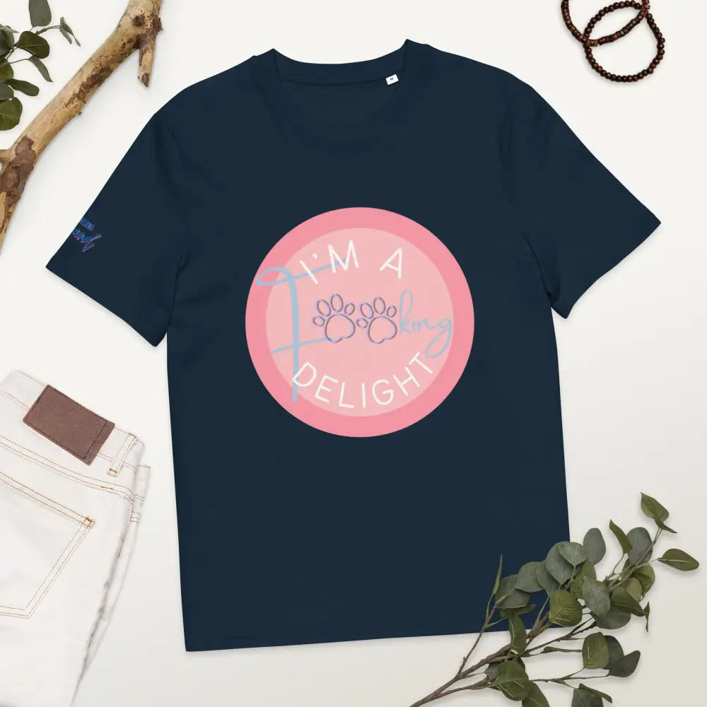 I’m a F**king Delight Organic Cotton T-Shirt - Navy / XS - Women funny t-shirt mental health