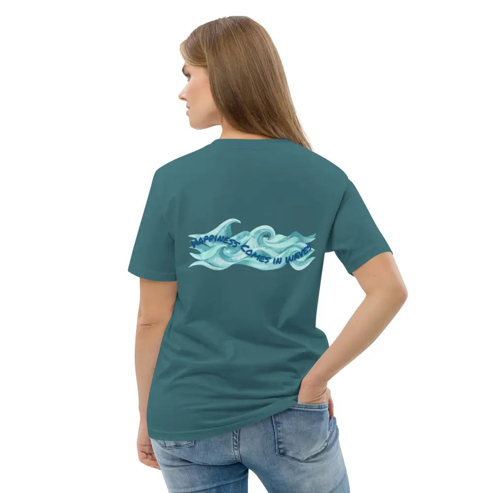 Mind Dippers 'Happiness comes in waves' organic t-shirt - Something Profound 