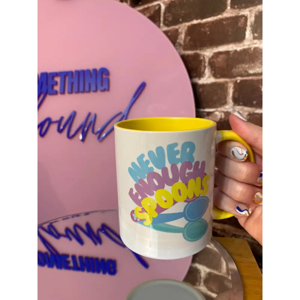 Never enough Spoons Mug yellow