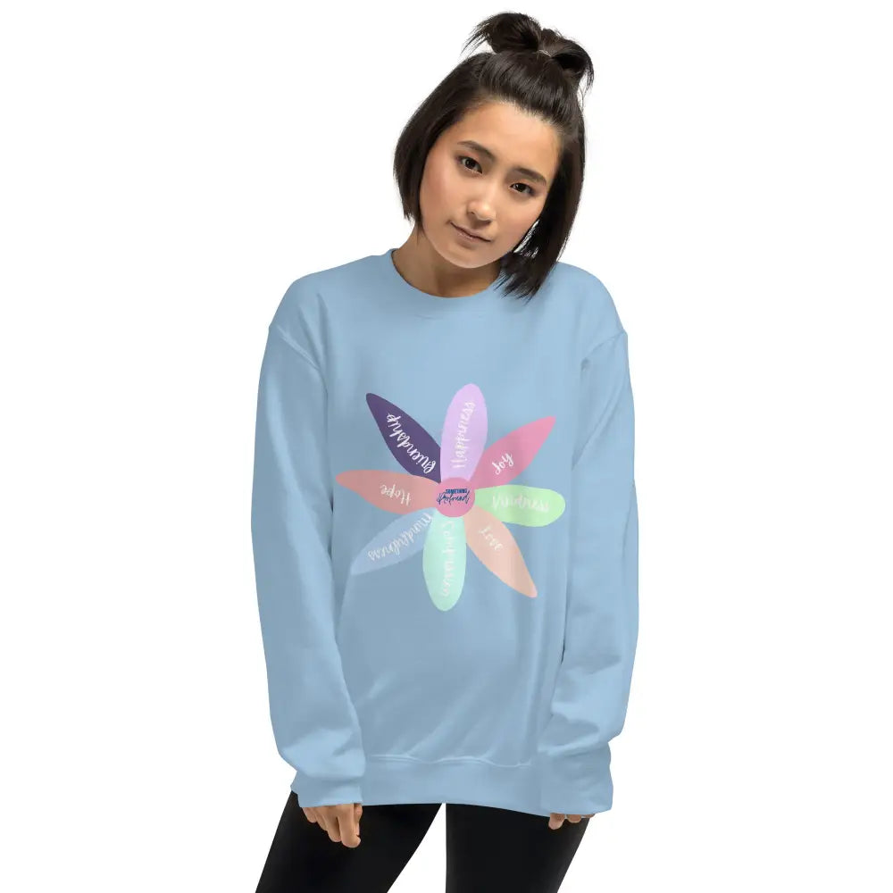 Positive flower Sweatshirt - Light Blue / S