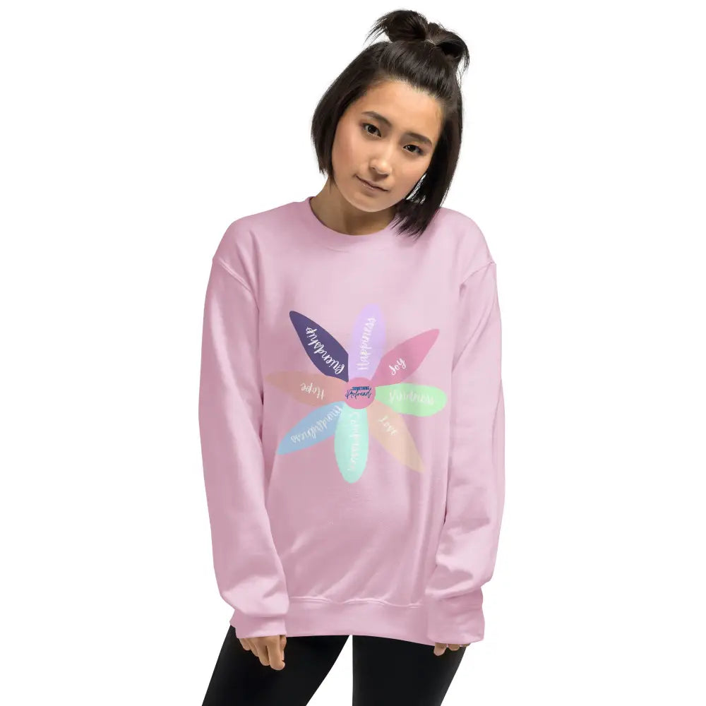 Positive flower Sweatshirt - Light Pink / S