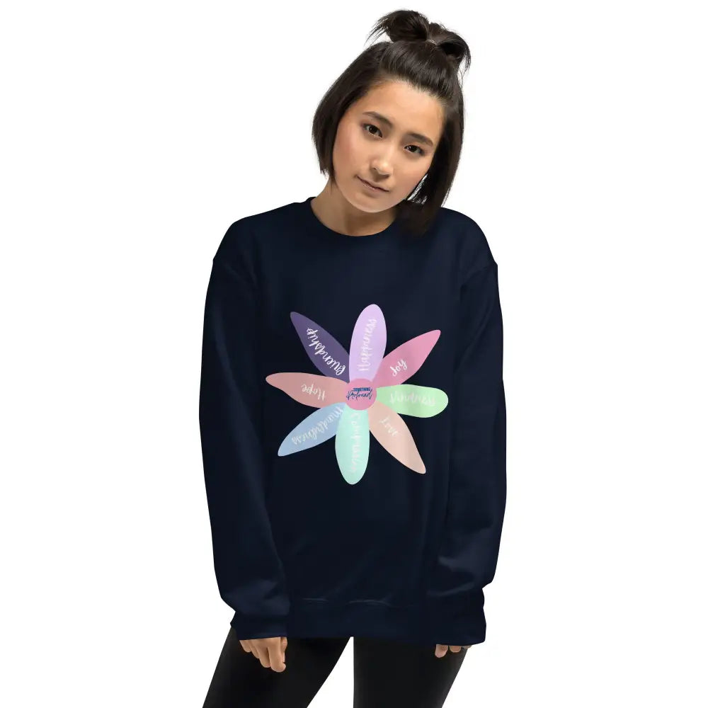 Positive flower Sweatshirt - Navy / S