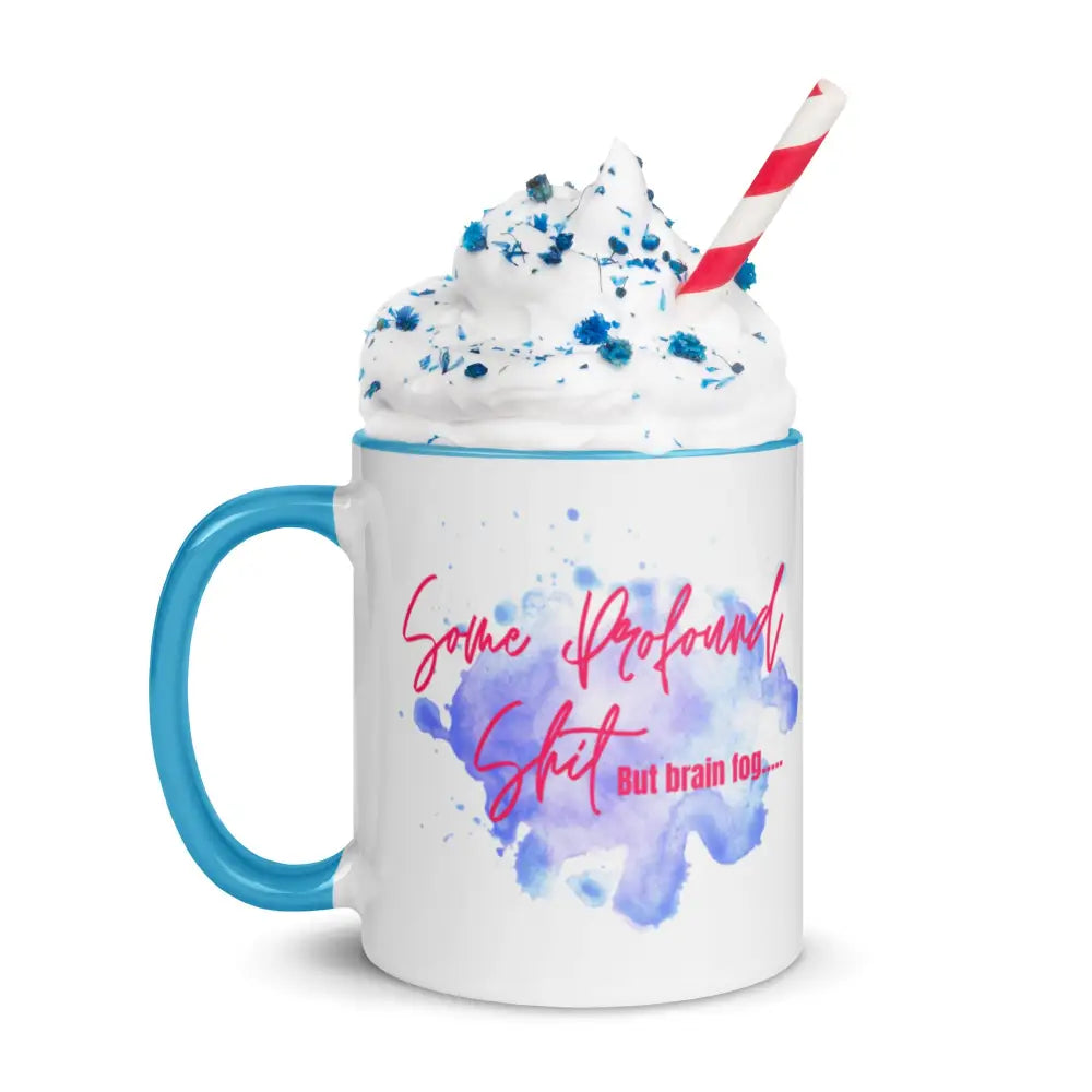 Some profound Sh*t blue splash Mug with Color Inside - Something Profound 