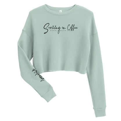 Surviving on coffee Crop Sweatshirt - Something Profound 