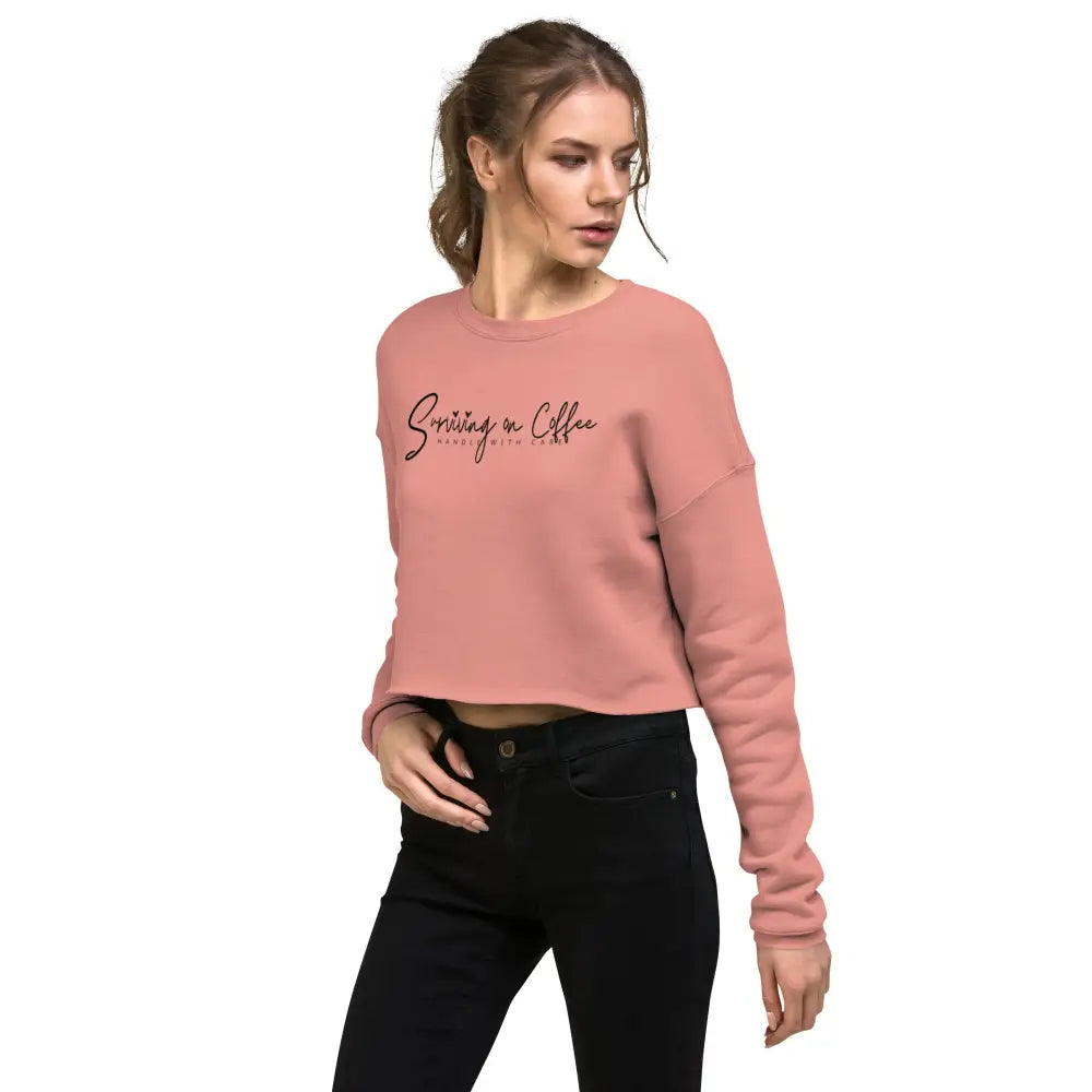 Surviving on coffee Crop Sweatshirt - Something Profound 