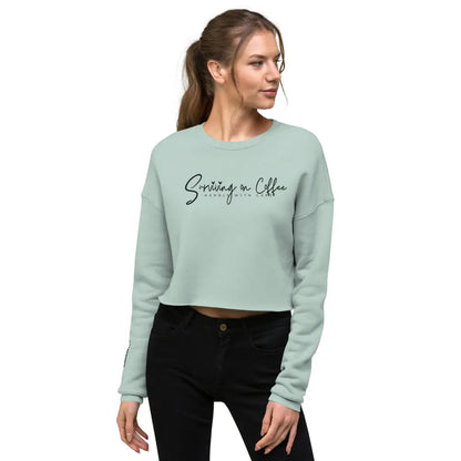 Surviving on coffee Crop Sweatshirt - Something Profound 