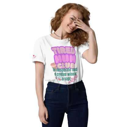 Tired mum club organic cotton t-shirt - Something Profound 