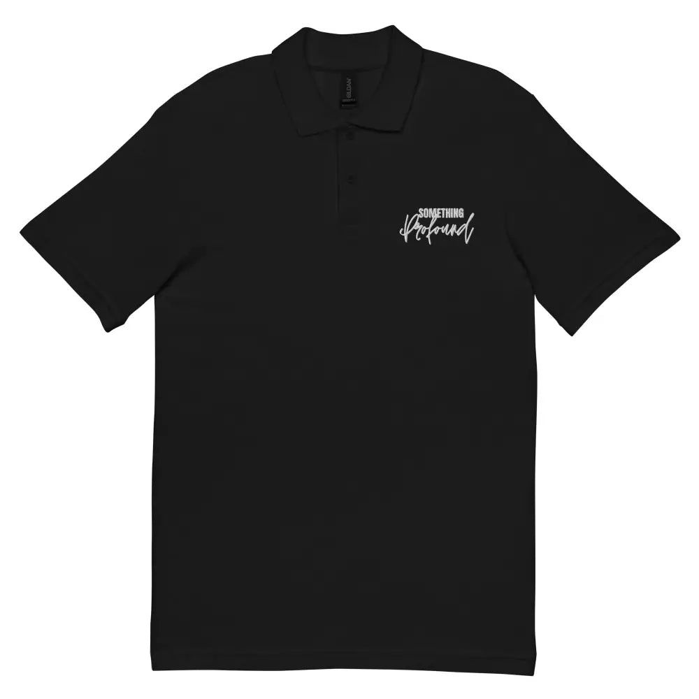 White embroidered original logo polo - Something Profound 