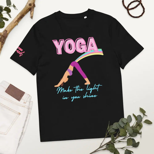 Yoga organic cotton t-shirt - Black / S