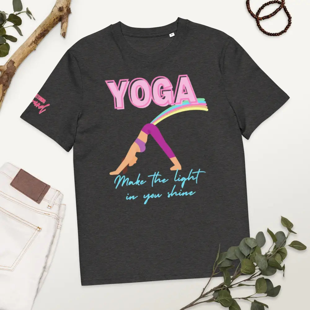 Yoga organic cotton t-shirt - Dark Heather Grey / S