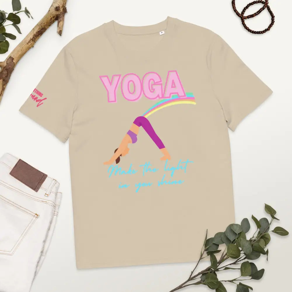 Yoga organic cotton t-shirt - Desert Dust / S