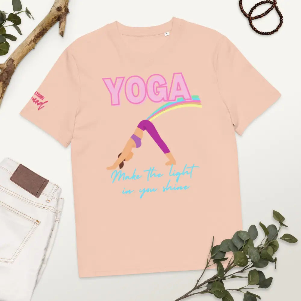 Yoga organic cotton t-shirt - Fraiche Peche / S