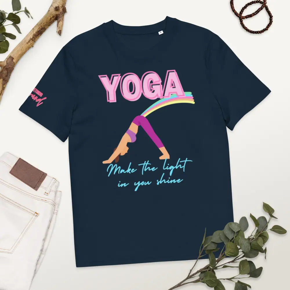 Yoga organic cotton t-shirt - French Navy / S